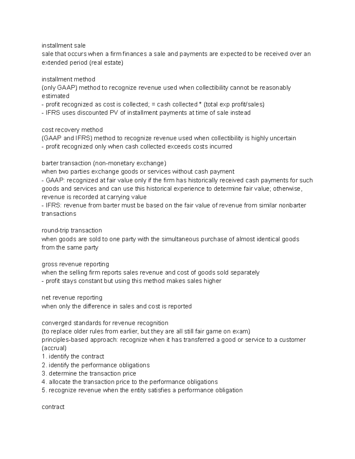 FR15 financial real estate study guide installment sale sale that