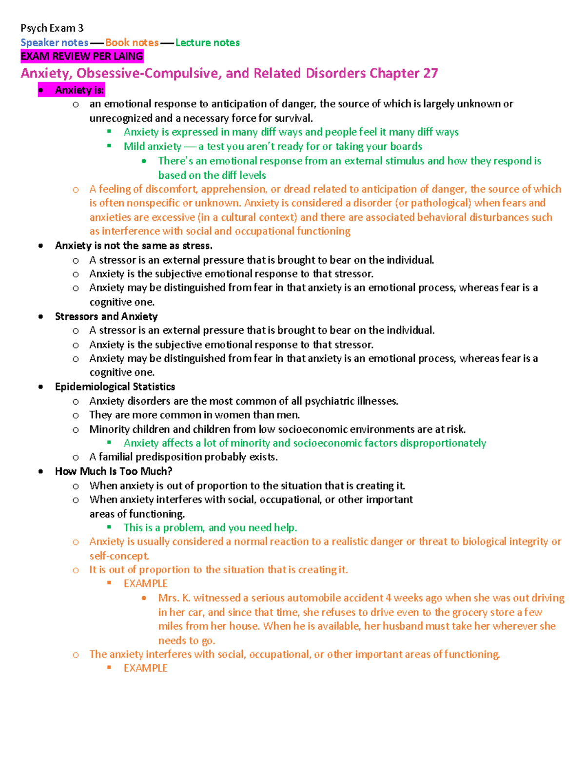 Psych exam 3 (WEEK 9^J10^J11) AA Complete - Psych Exam 3 Speaker notes ...