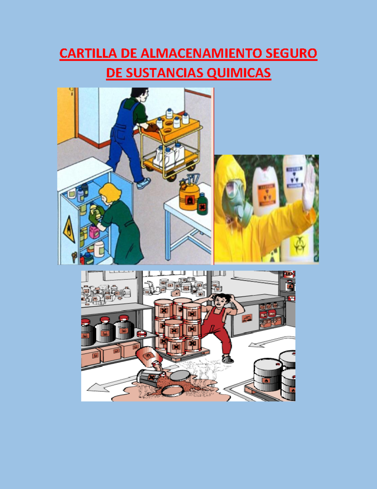 Cartilla de almacenamiento sustancias quimicas PDF CARTILLA DE ALMACENAMIENTO SEGURO DE