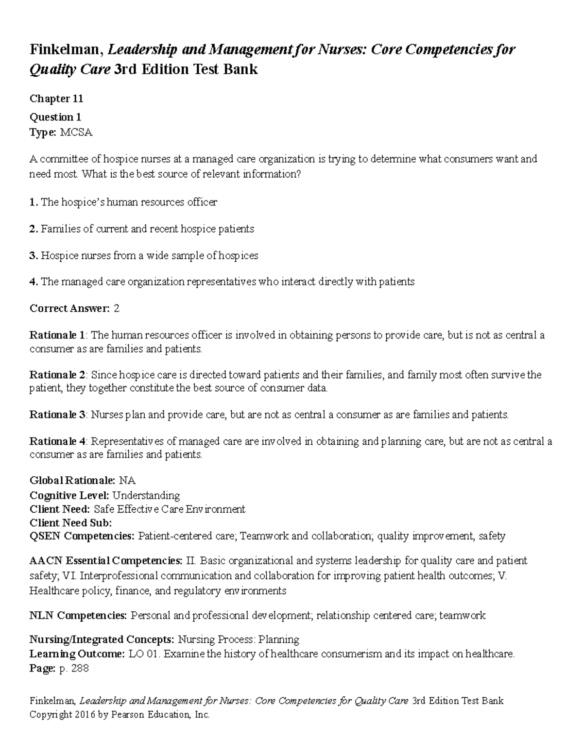 Ch 11 - Updated in 2022 - Finkelman, Leadership and Management for ...