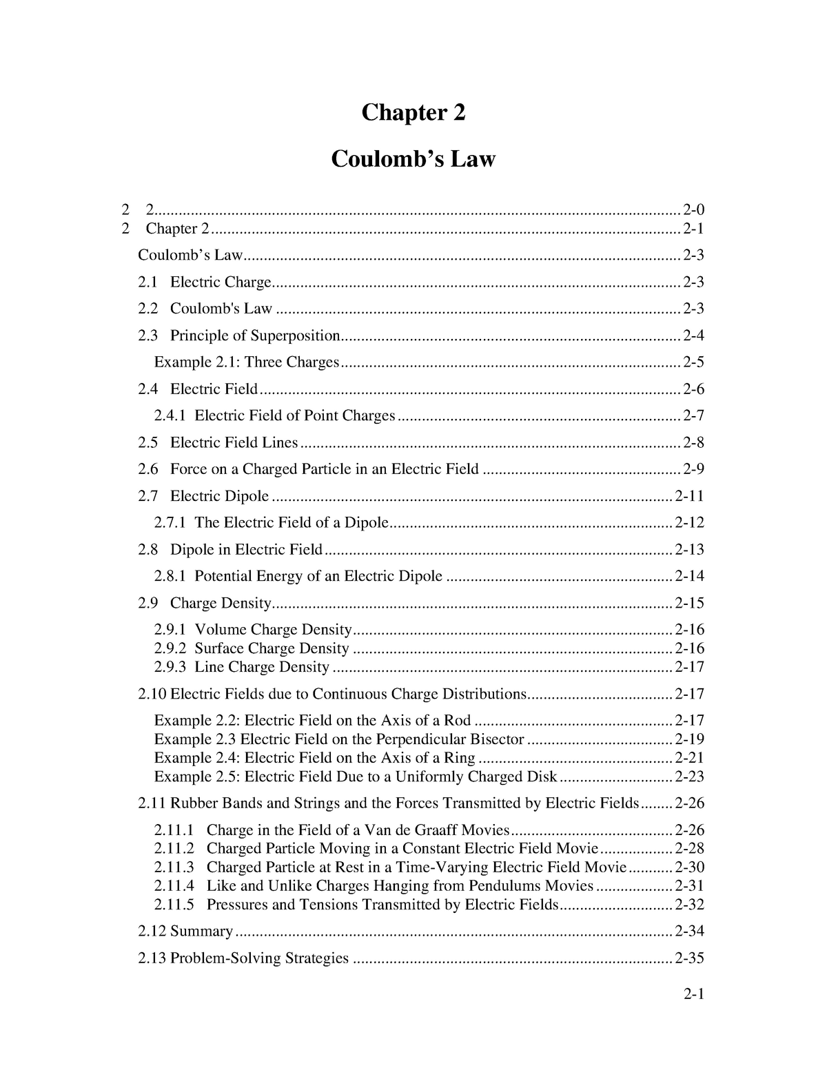 MIT Chapter 2 - MIT Physics Textbook - Chapter 2 Coulomb’s Law 2! - Studocu