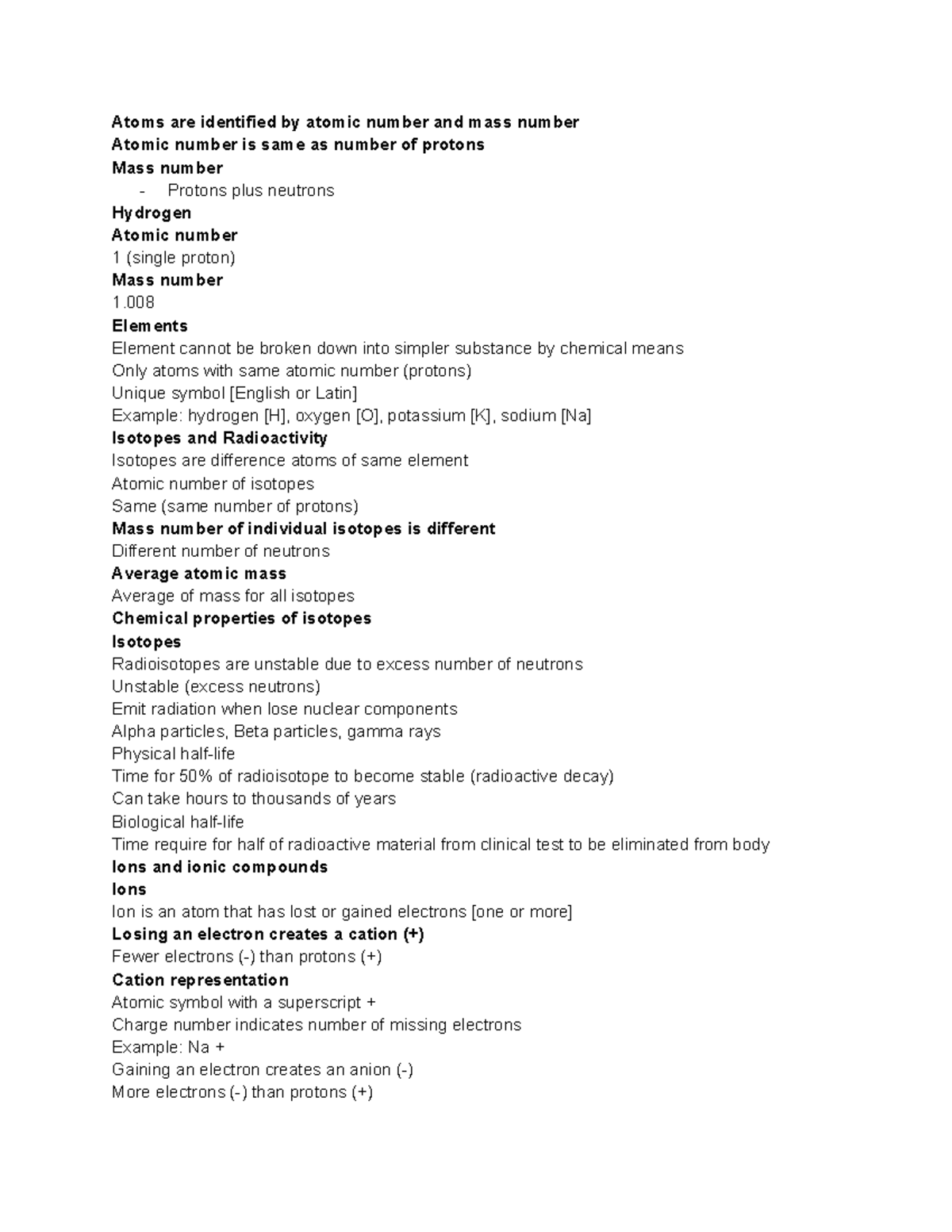 BIO-N212 Ch. 2 - Human biology notes for chapter 2. The professor ...