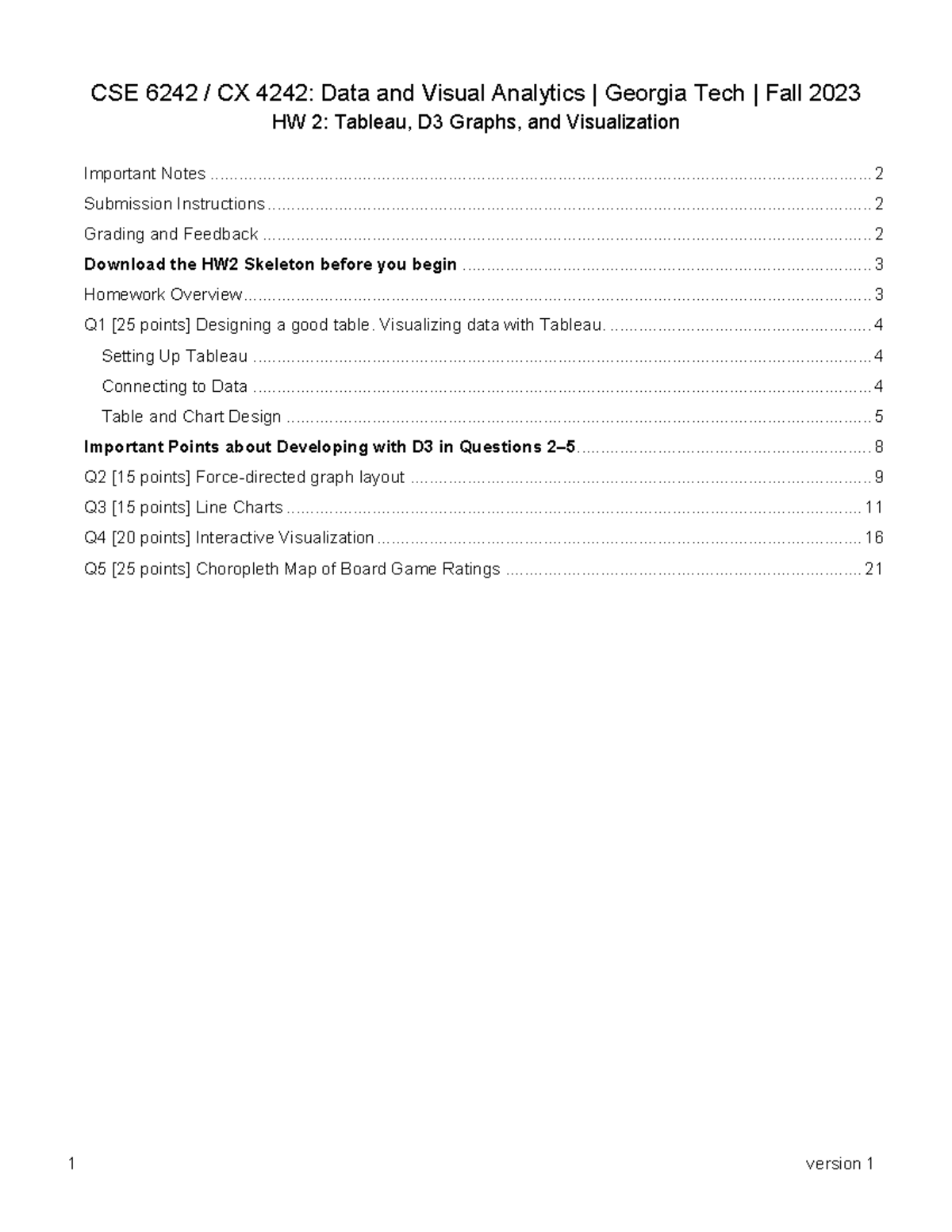 CSE 6242 CX 4242: Data And Visual Analytics Georgia Tech Fall 2023 HW 2 ...