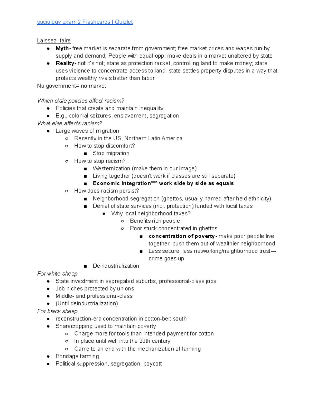 Lesson 6 - Quiz Attached - Sociology Exam 2 Flashcards | Quizlet ...