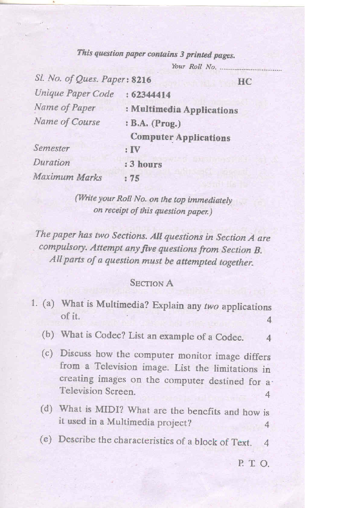 IV Sem BA Prog Previous Year Question Papers - B.a Programme - Studocu