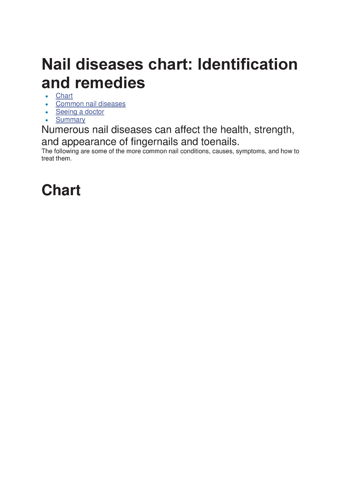 Nail diseases chart Identification and remedies - Nail diseases chart ...