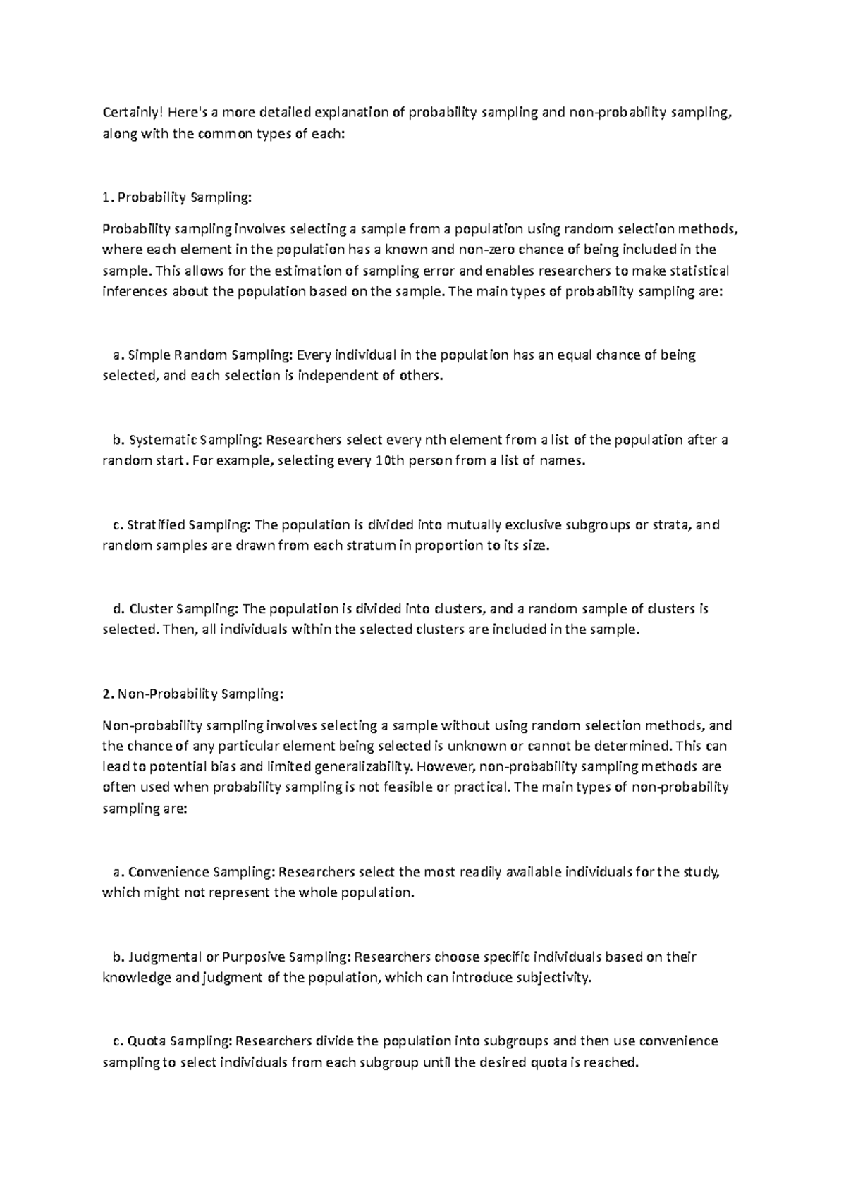 Sampling - Certainly! Here's a more detailed explanation of probability ...