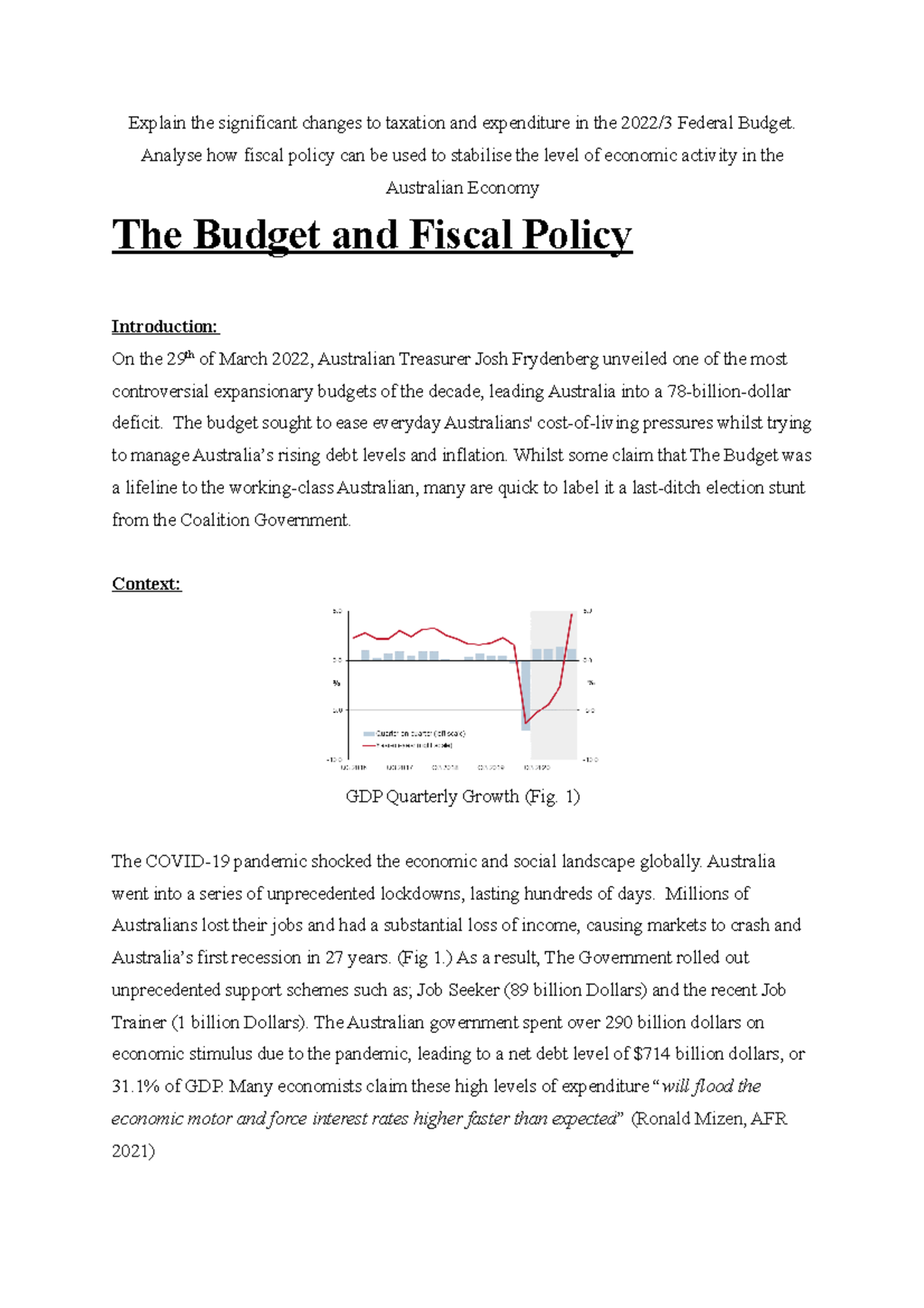 how to write an essay on fiscal policy