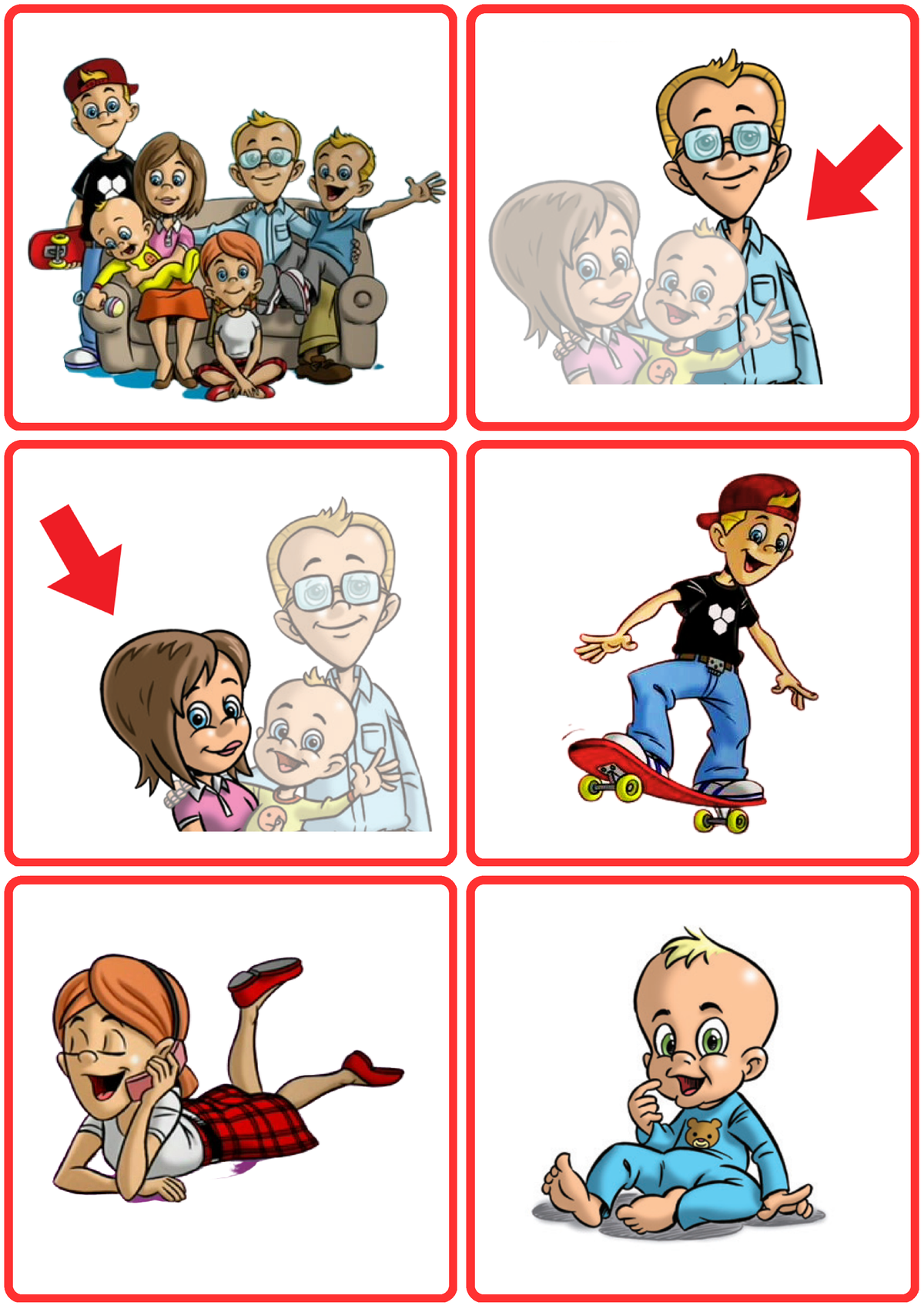 GS 01 Flashcard Eco Printing - Family F F Father F F Mother M M Brother ...