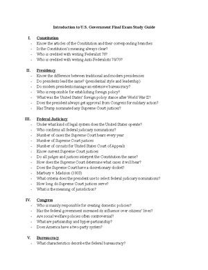 POLS 1101 Mid-Term Study Guide Answers - POLS 1101 - ISU - Studocu