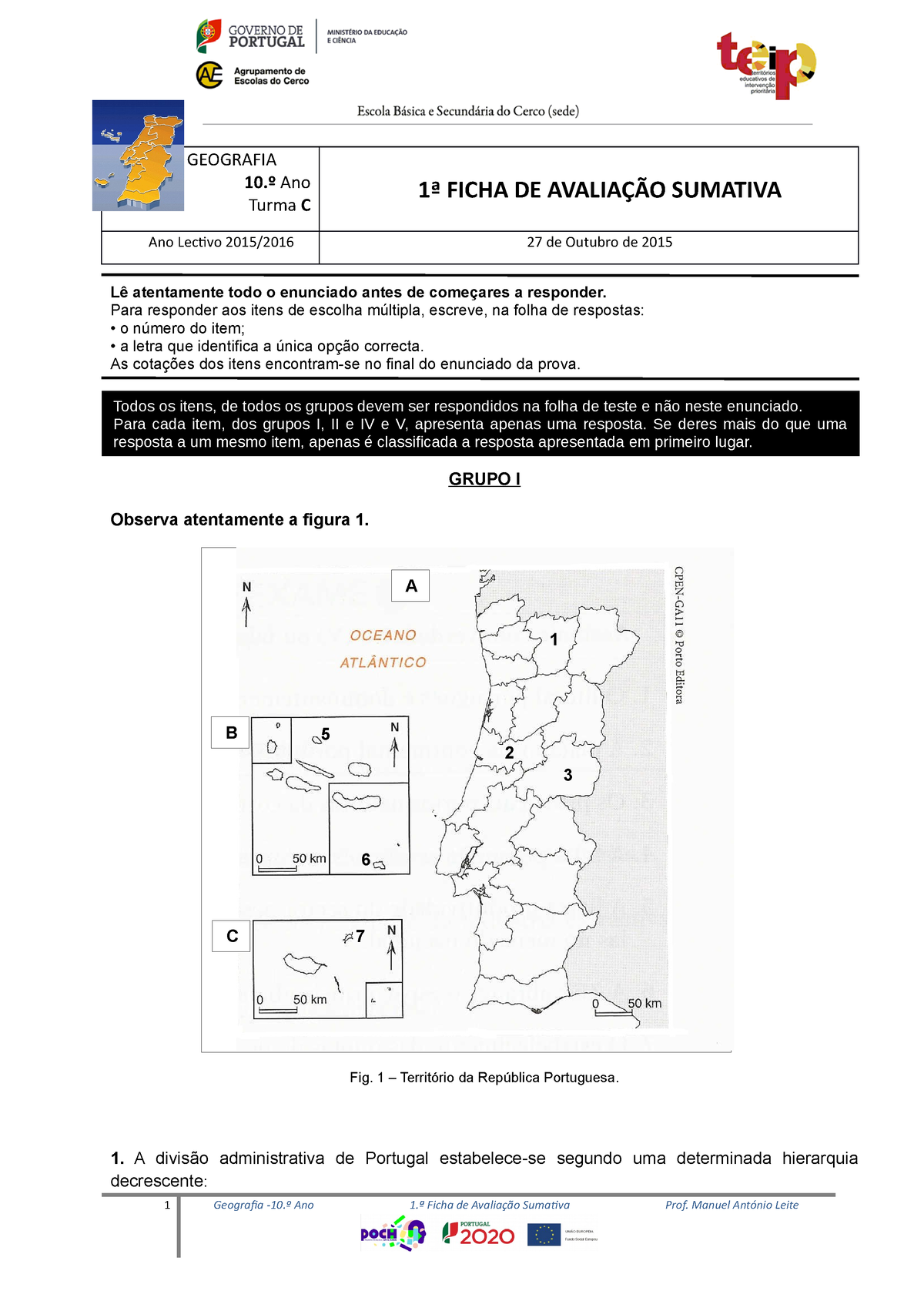 Divisão Administrativa de Portugal