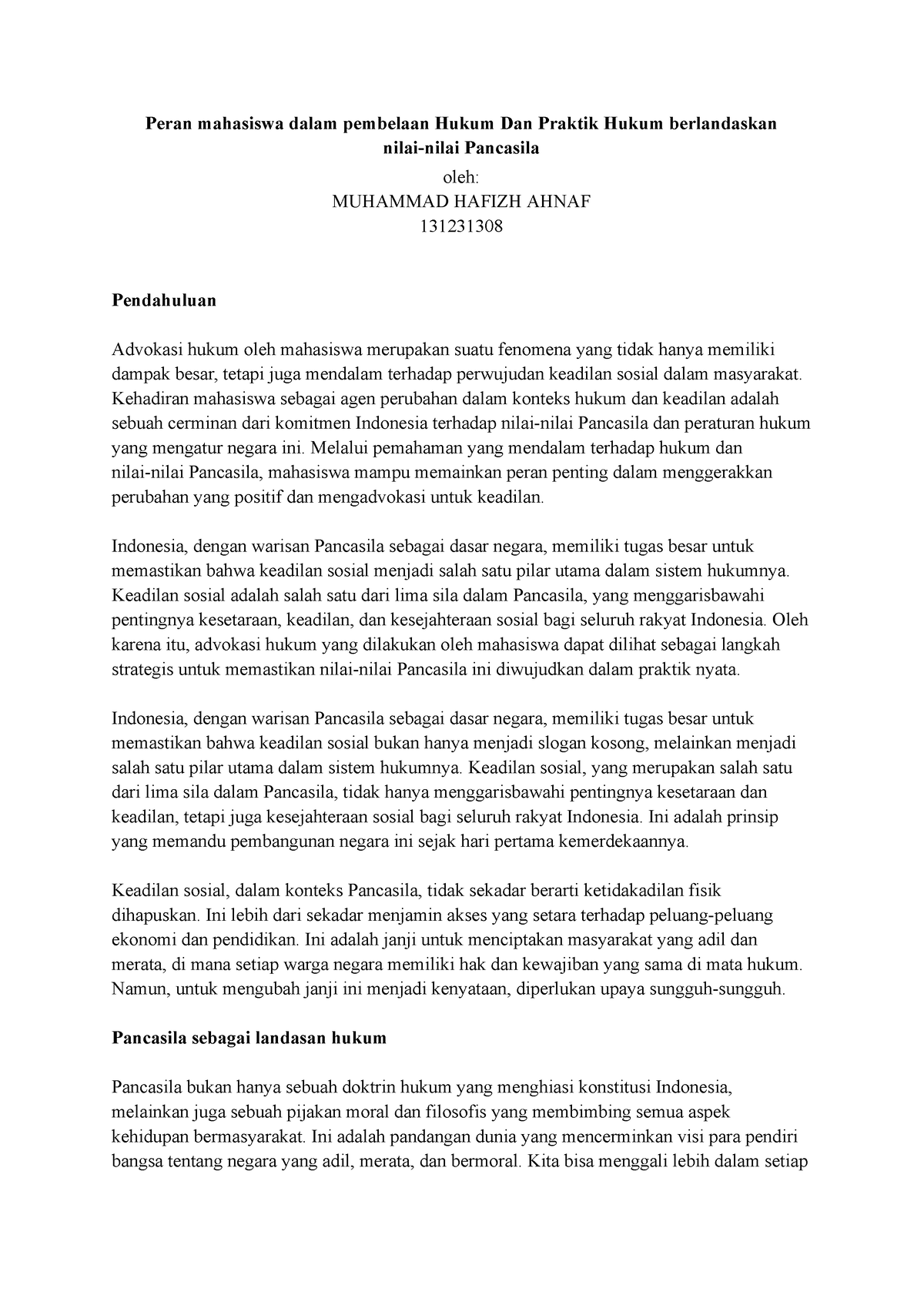 essay tentang hukum islam