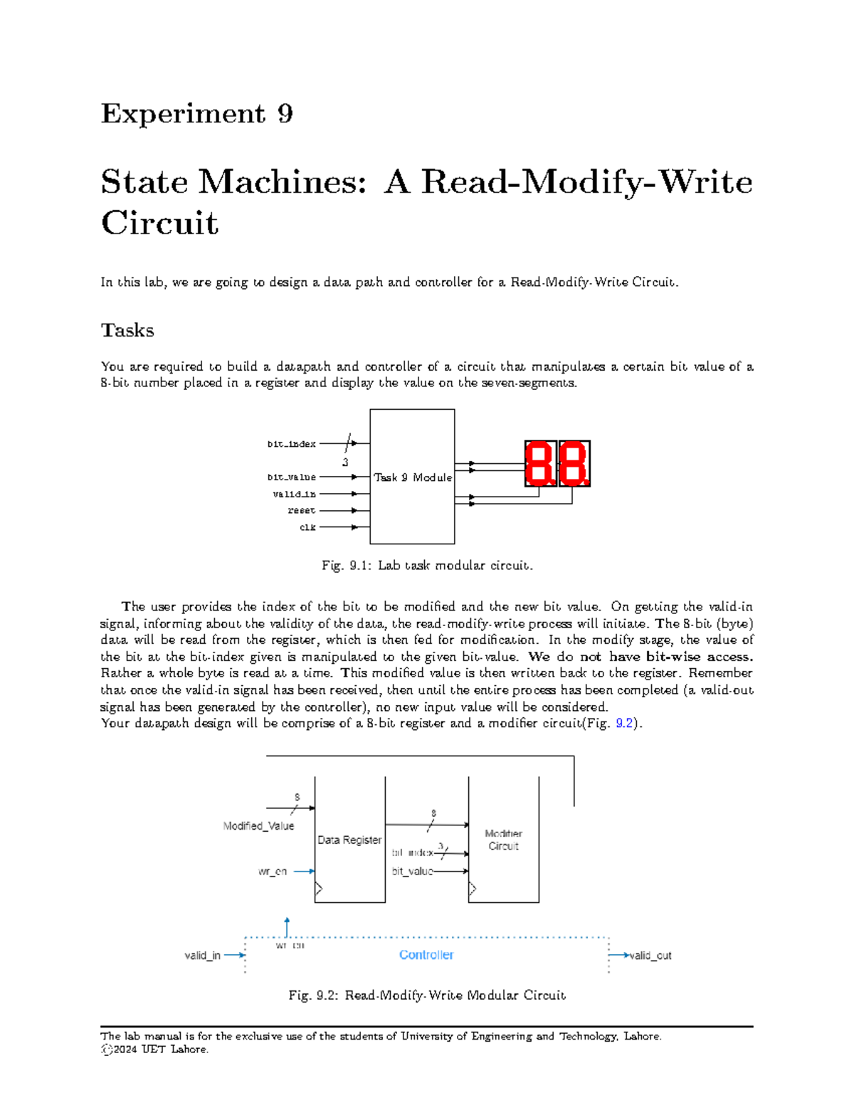 [9 State Machines A ReadModifyWrite Circuit Experiment 9 State