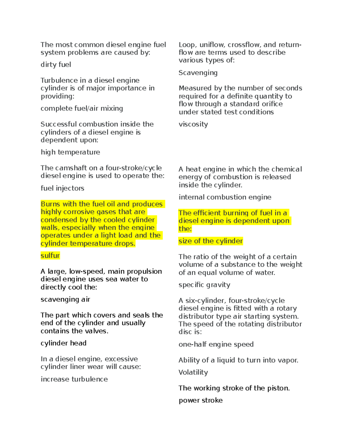 MEEC2 - MEEC Lecture Notes - The most common diesel engine fuel system ...