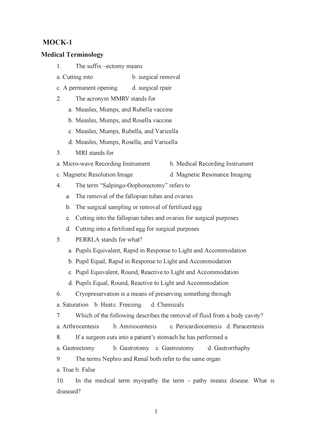 mock-1-mock-medical-terminology-the-suffix-ectomy-means-a