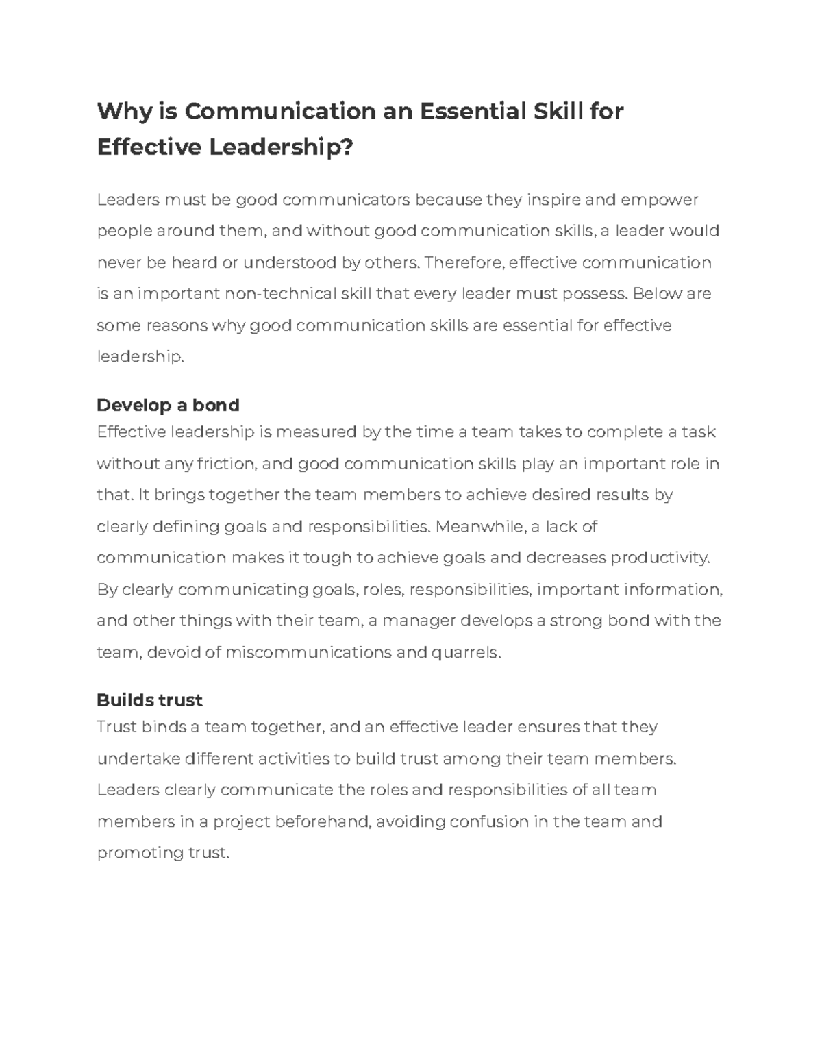 Why is Communication an Essential Skill for Effective Leadership - Why ...