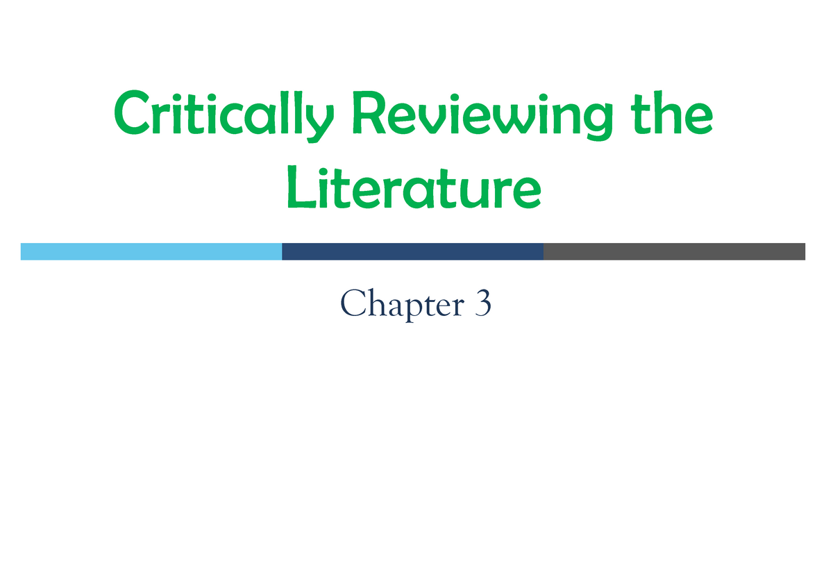 literature review chapter 3