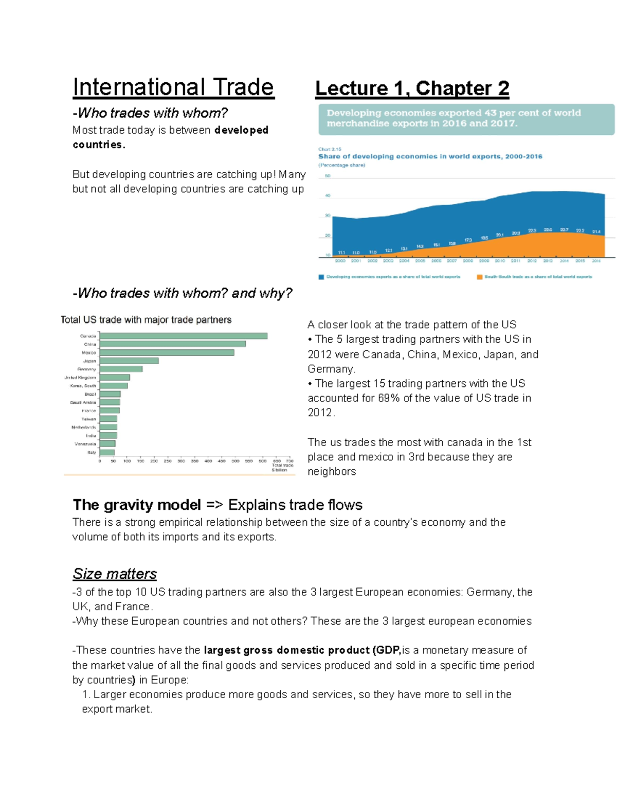 International Economics - International Trade—-Lecture 1, Chapter 2 ...