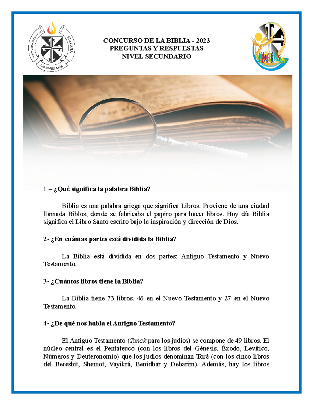 - Secundaria-Preguntas de la Biblia (1) - CONCURSO DE LA BIBLIA - 2023 ...
