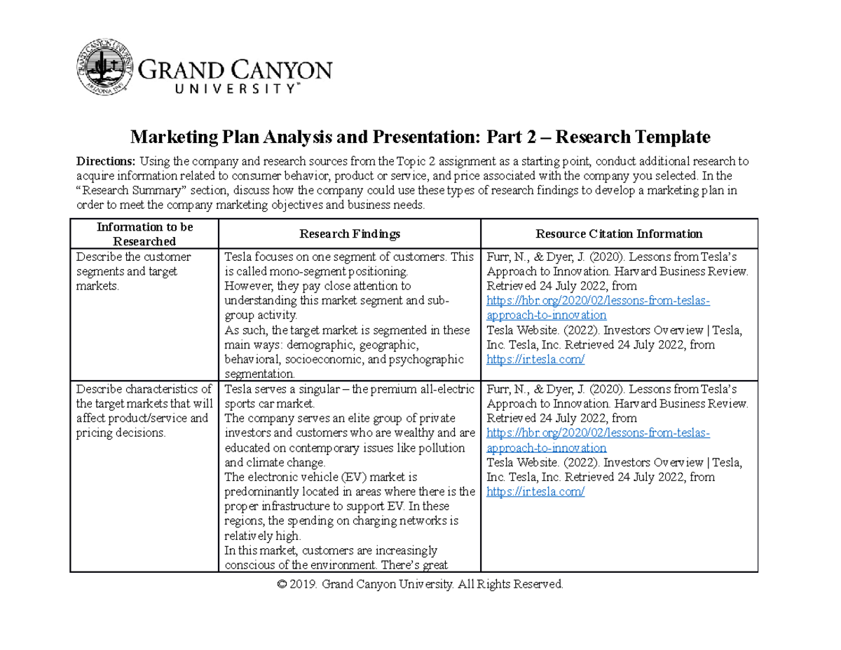 marketing plan analysis and presentation part 2 powerpoint