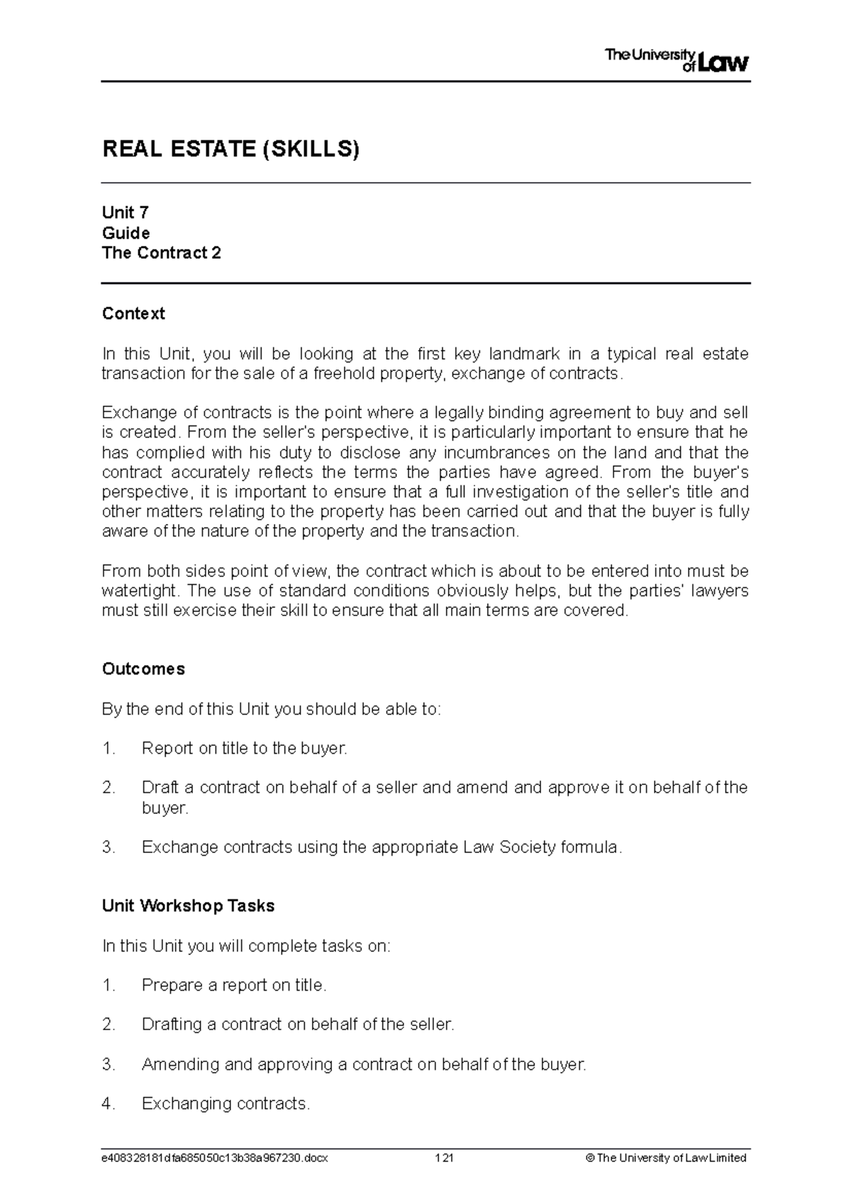 2223 re ws07 ce01 guide - REAL ESTATE (SKILLS) Unit 7 Guide The ...