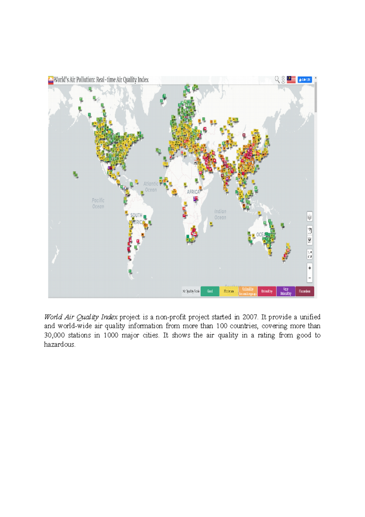 Air Pollution Description World Air Quality Index StuDocu