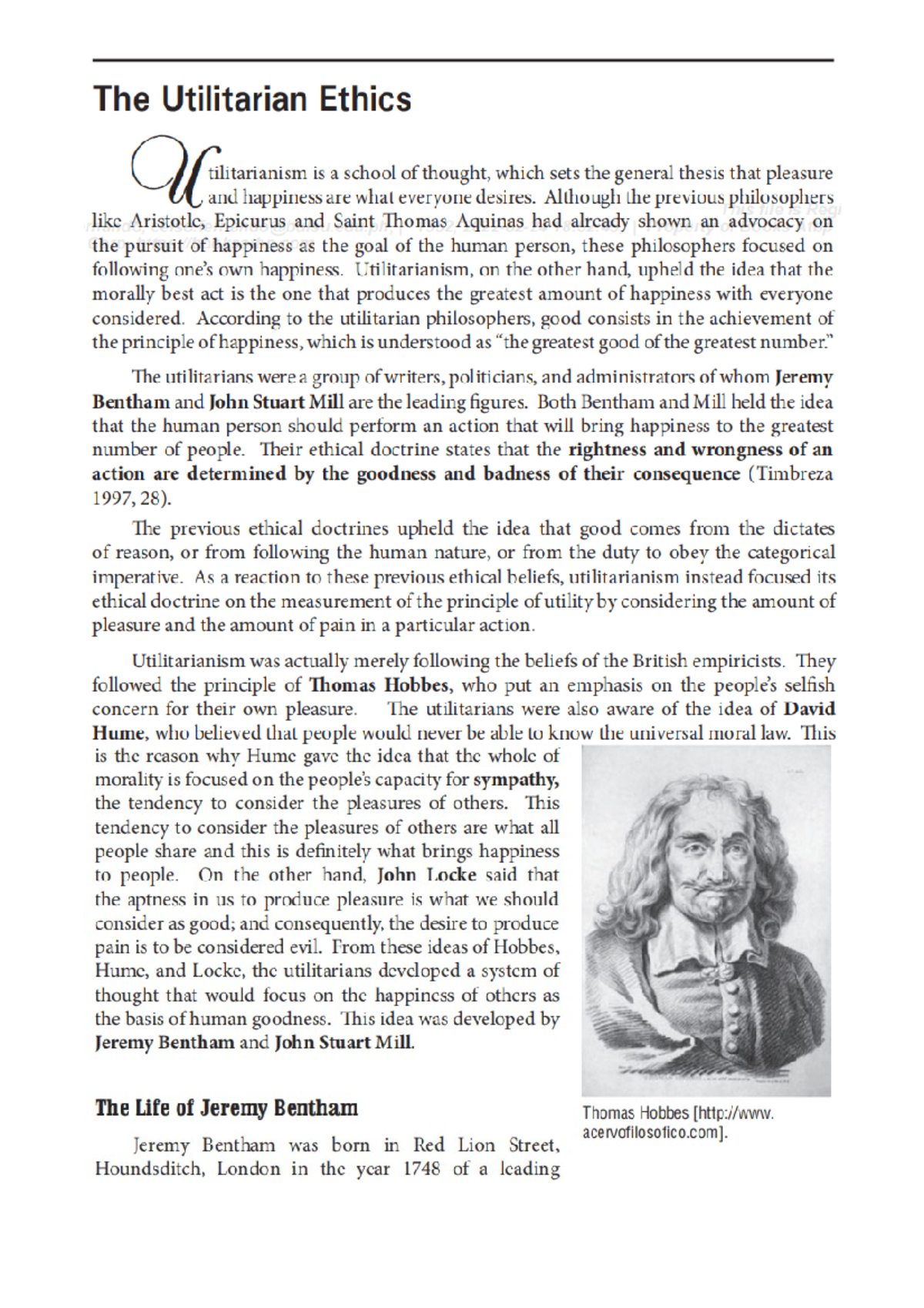 6-The Utelitarian Ethics - Legal Management - The Principle of ...
