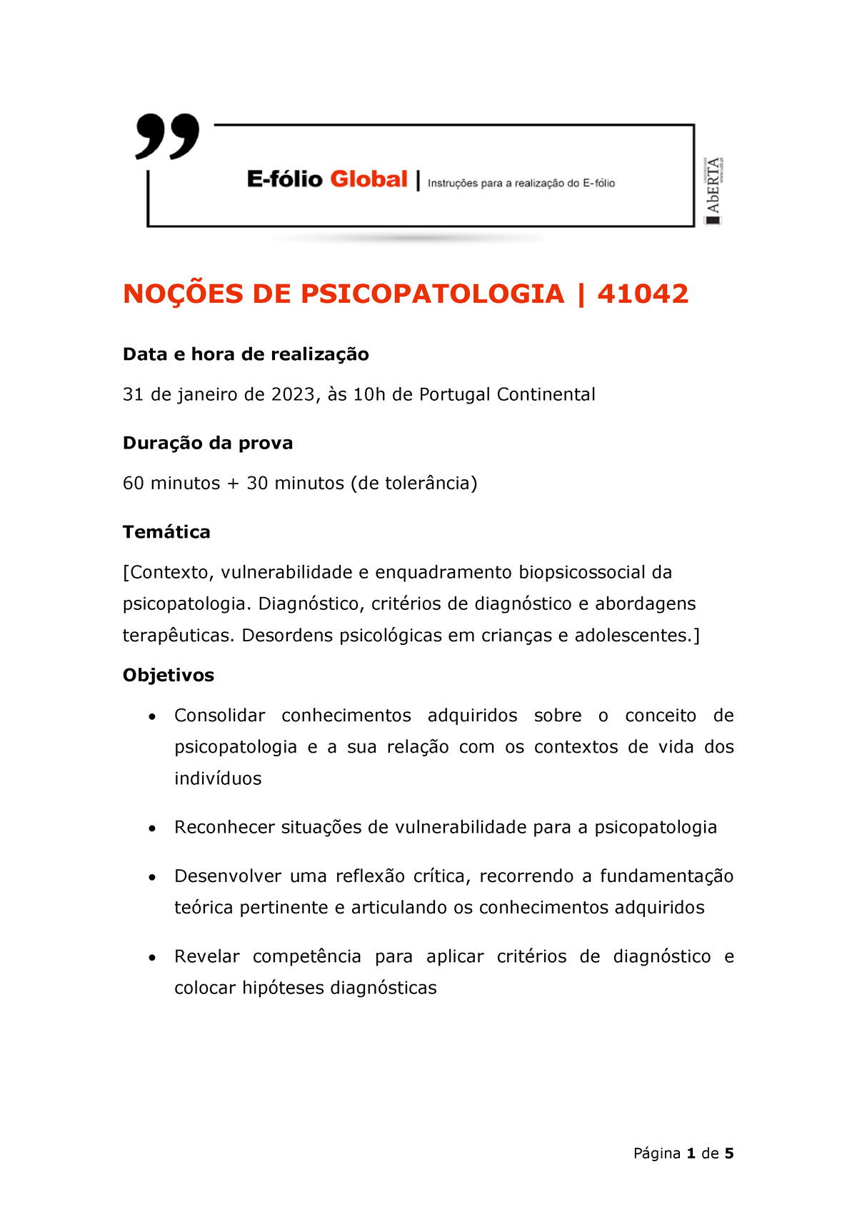 Enunciados-instruções Realização-efolio Global 23 24 - NOÇÕES DE ...