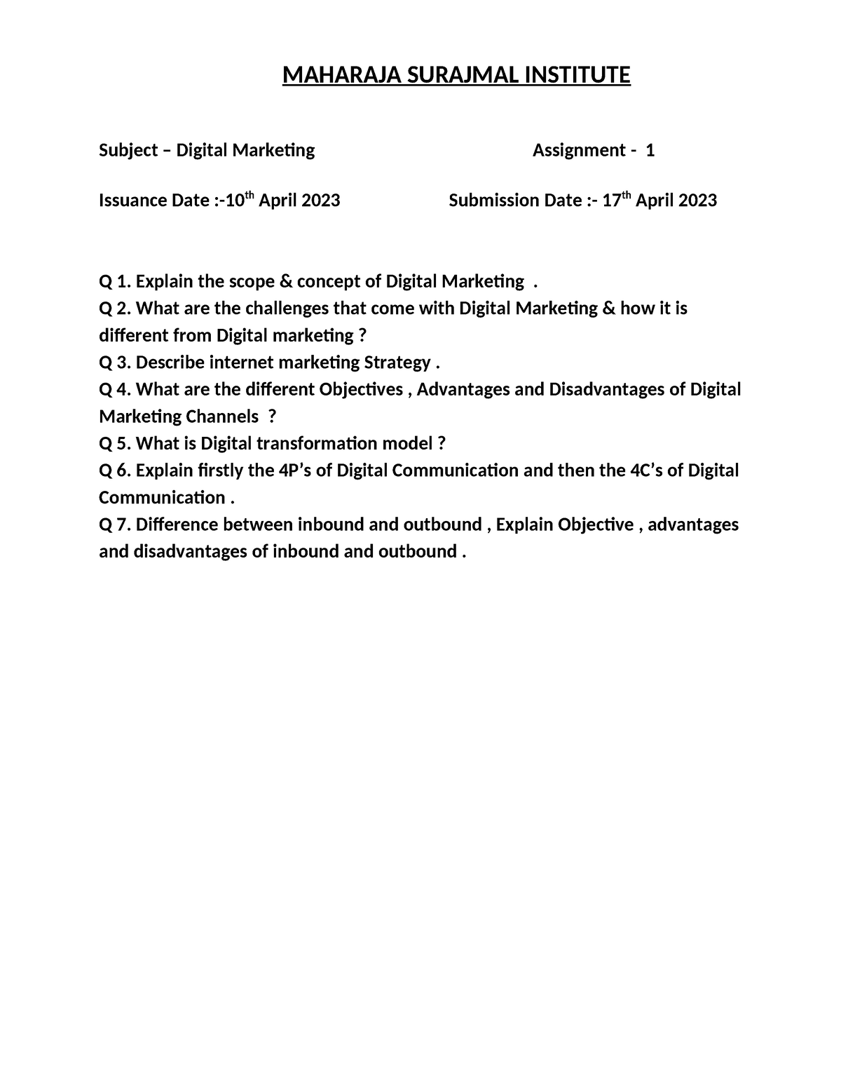 DBMS Practical Paper July'21 Set1 MAHARAJA SURAJMAL INSTITUTE