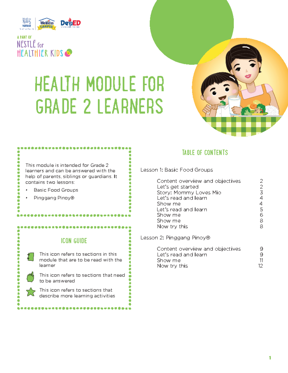 Grade 2 SelfLearning Module HEALTH MODULE FOR GRADE 2 LEARNERS ICON