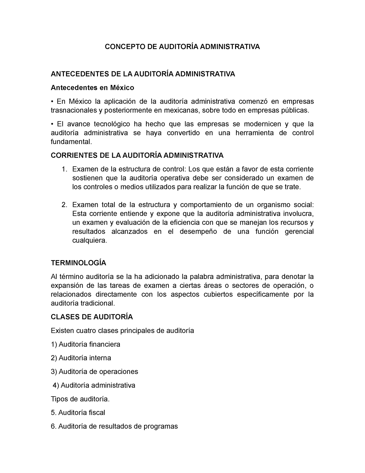 Auditoria Administrativa Conceptos De La Auditoria Administrativa Hot Sex Picture 0047