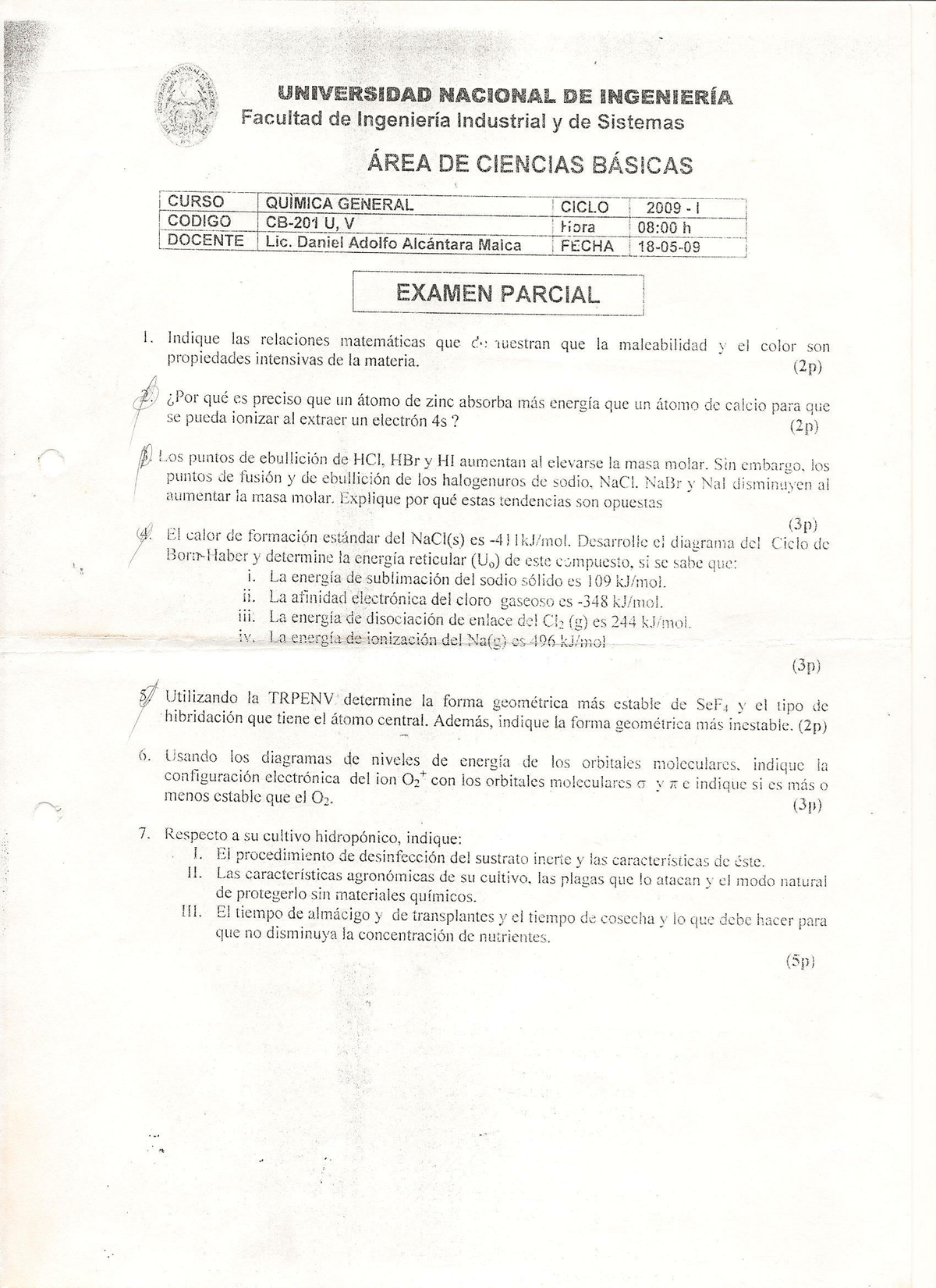 Parciales Quimica General Química Studocu