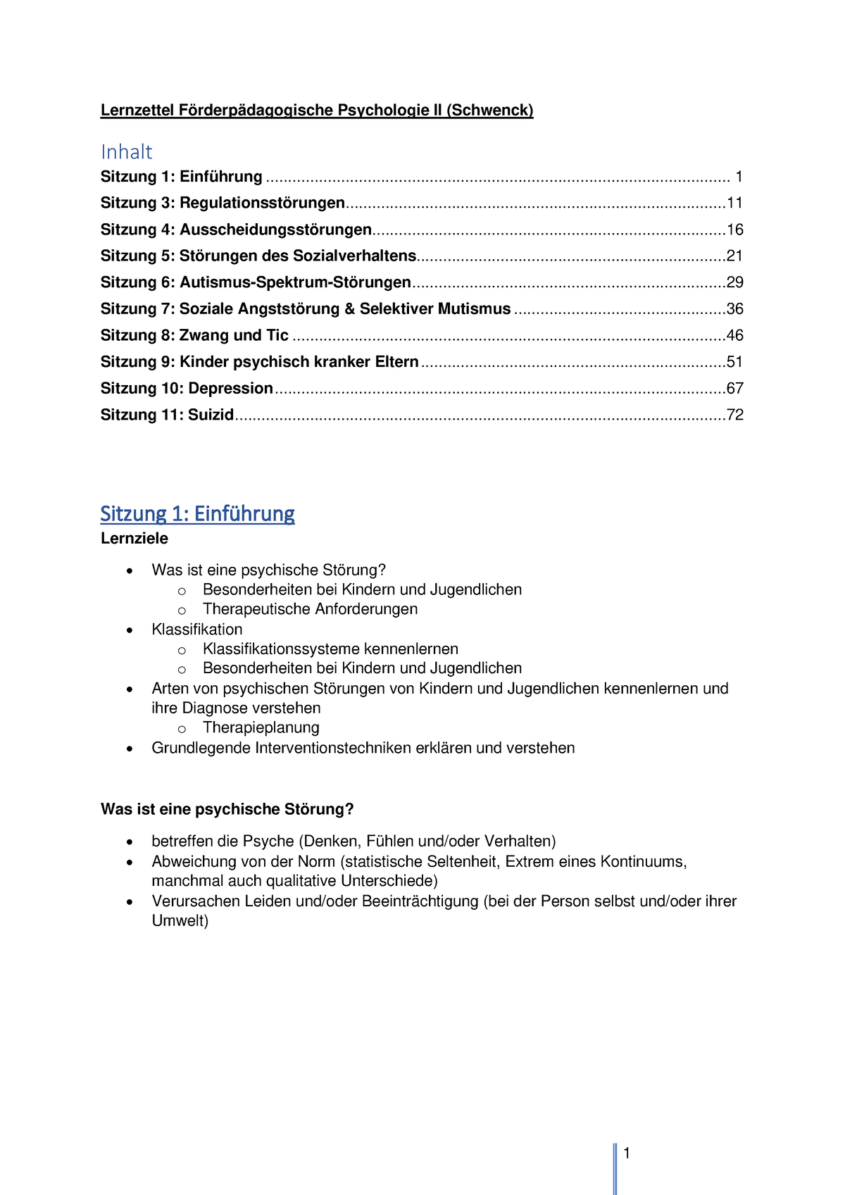 Lernzettel Förderpädagogische Psychologie II - Lernzettel ...