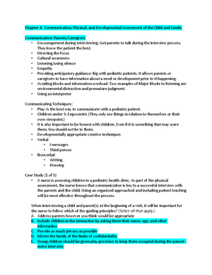 Chapter 7 - lecture notes in class - Chapter 7: Health Promotion of the ...