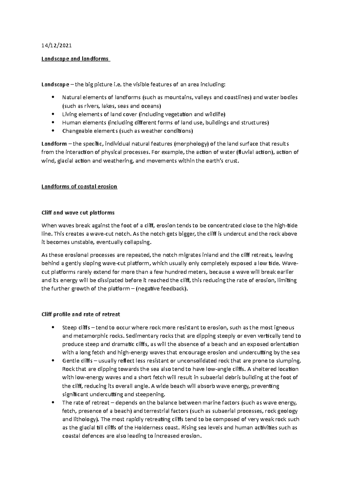 5 Landscape and landforms - 14/12/ Landscape and landforms Landscape ...