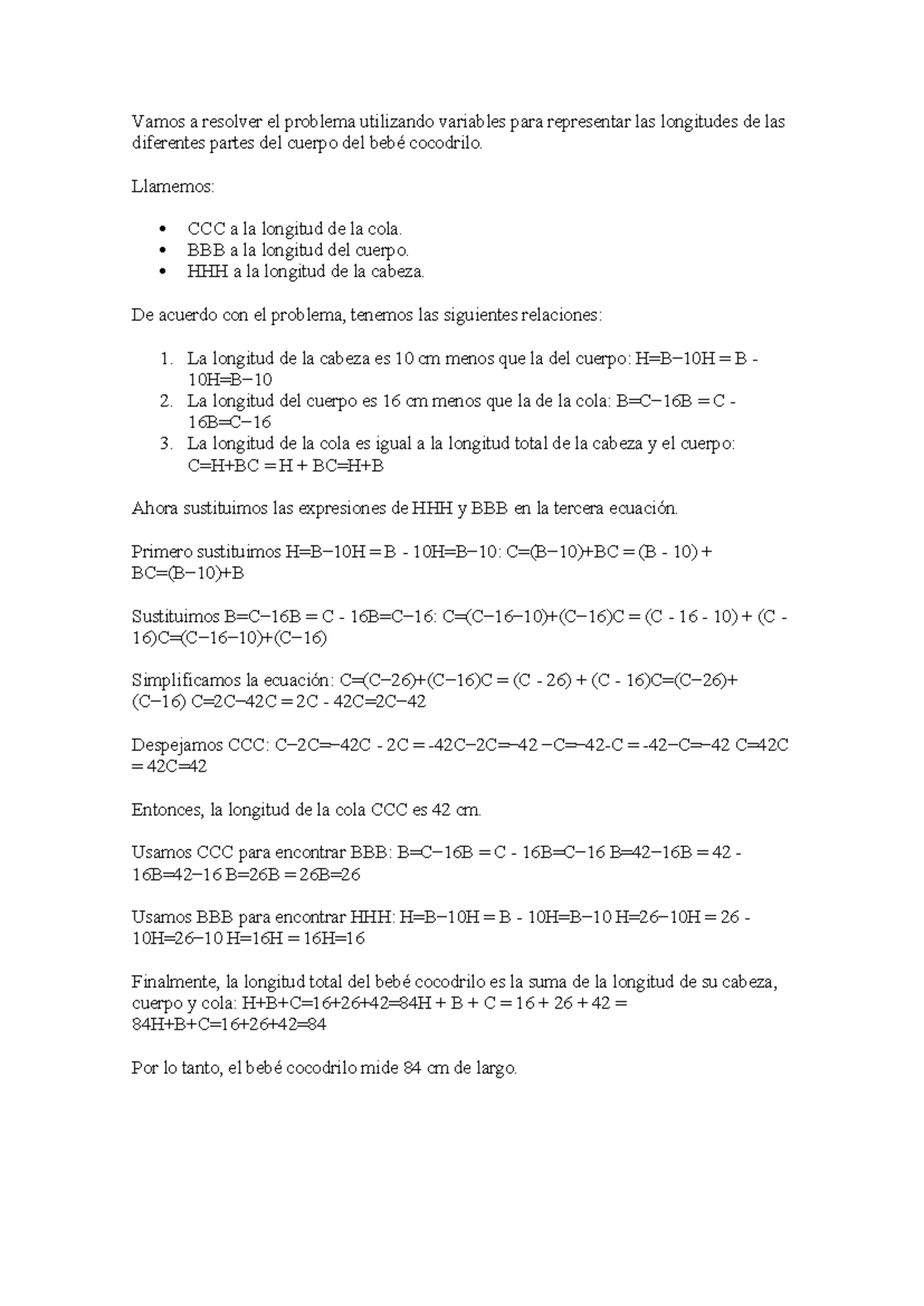 Para mi papá - Ycvuholc - Vamos a resolver el problema utilizando ...