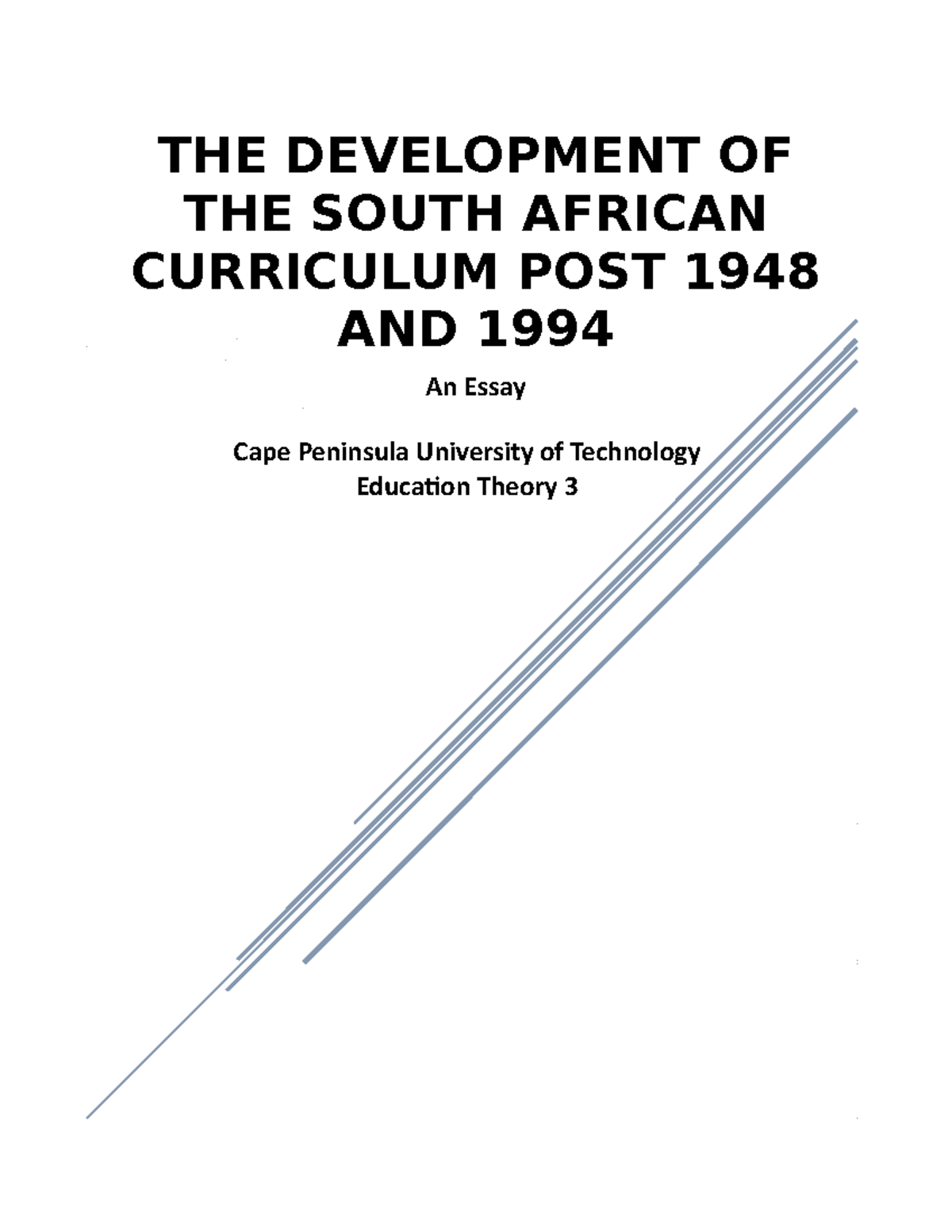 essay-on-curriculum-the-development-of-the-south-african-curriculum