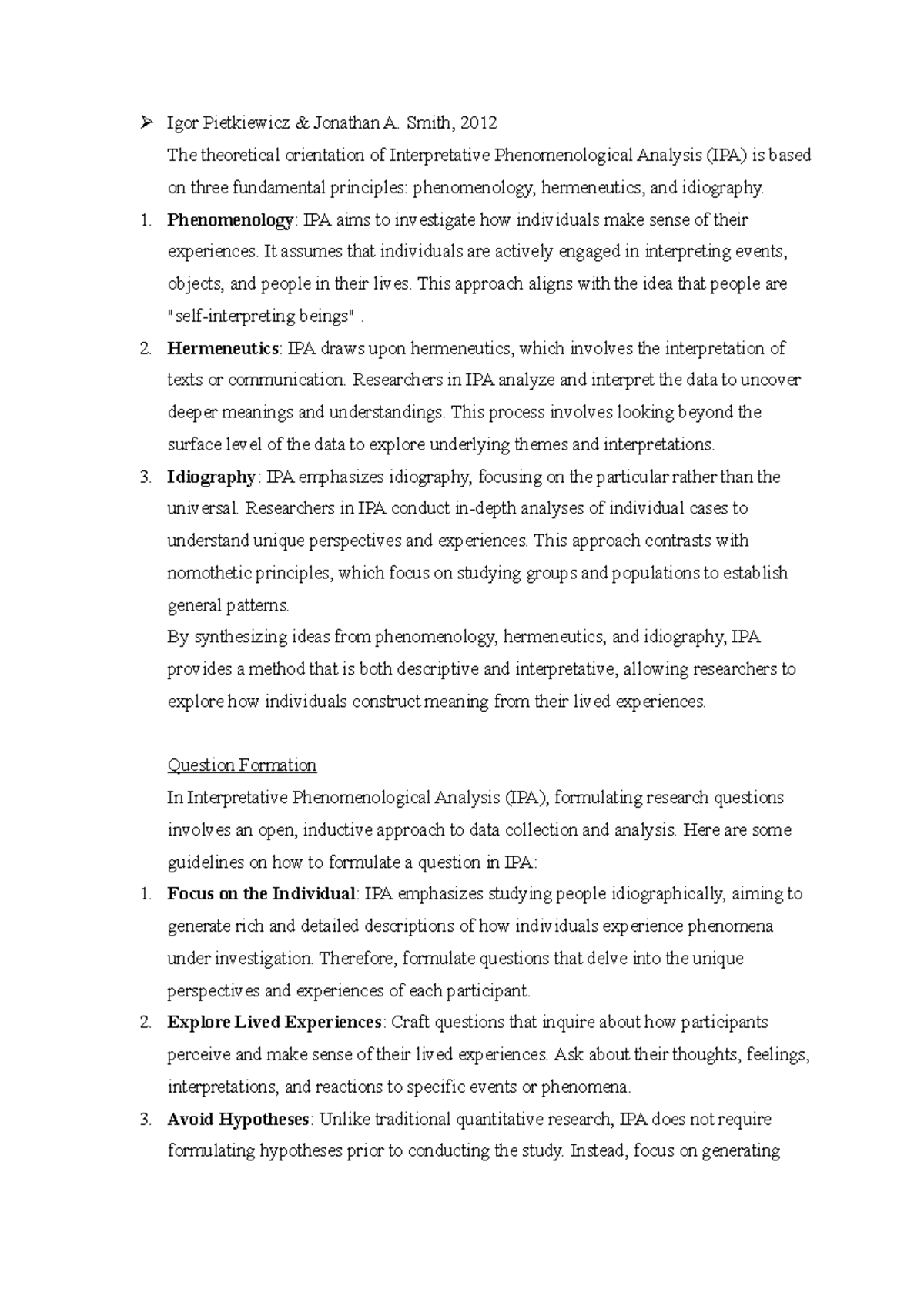 Notes on IPA (Auto Recovered) - Igor Pietkiewicz & Jonathan A. Smith ...