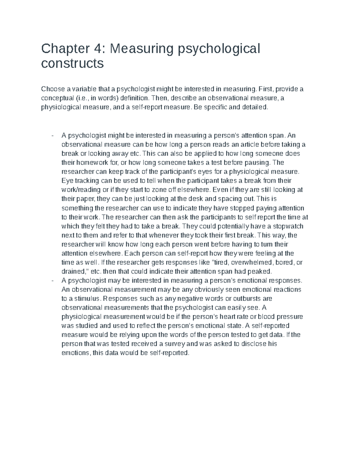 ResearchChapter 4 Measuring psychological constructs Google Docs