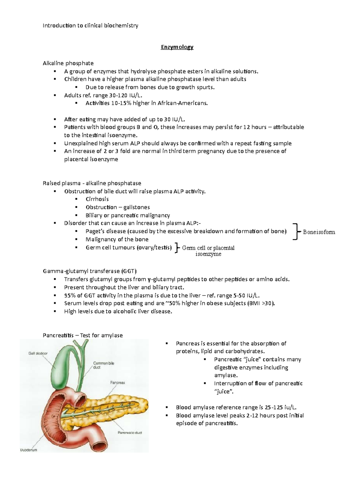 Enzymology - Introduction to clinical biochemistry Enzymology Alkaline ...