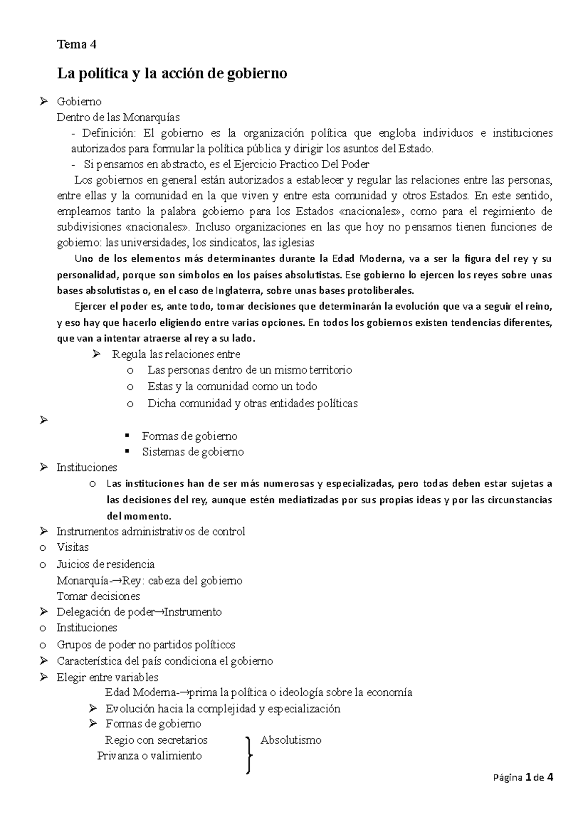 Tema 4 Con Apuntes De Clases - Tema 4 La Política Y La Acción De ...