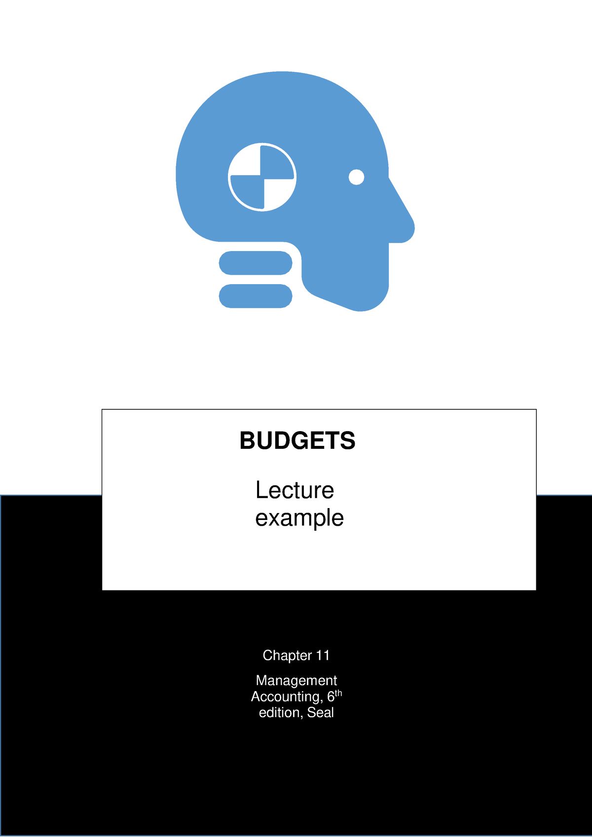 2B Unit 8 Budgets Lecture example - BUDGETS Lecture example Chapter 11 ...