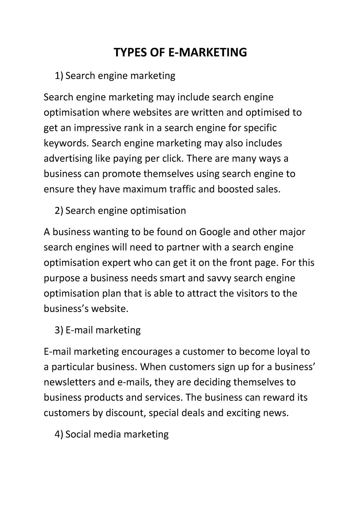 types-of-emarketing-types-of-e-marketing-1-search-engine-marketing