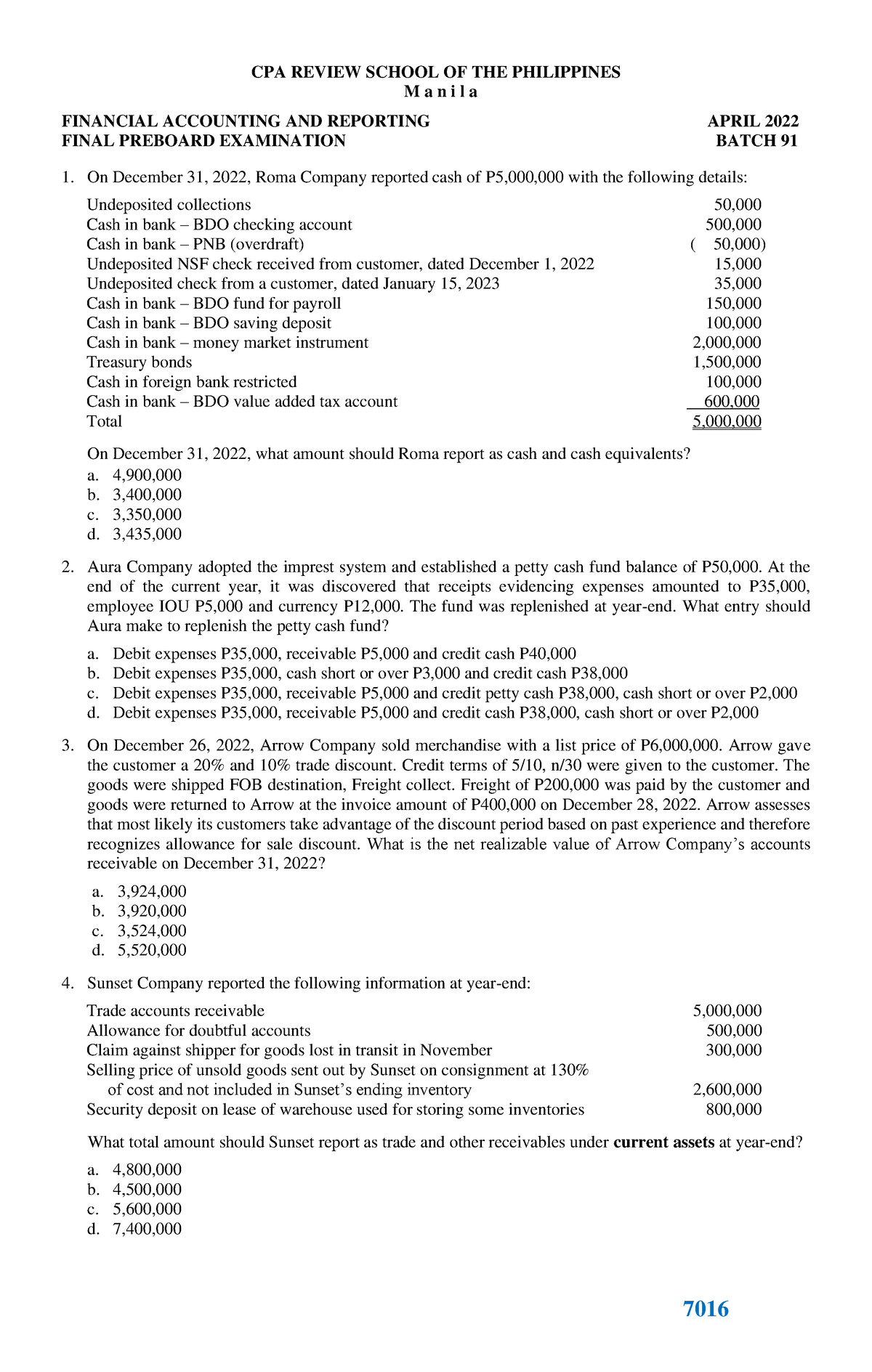 Final-PB-FAR - Practice Problems - CPA REVIEW SCHOOL OF THE PHILIPPINES ...