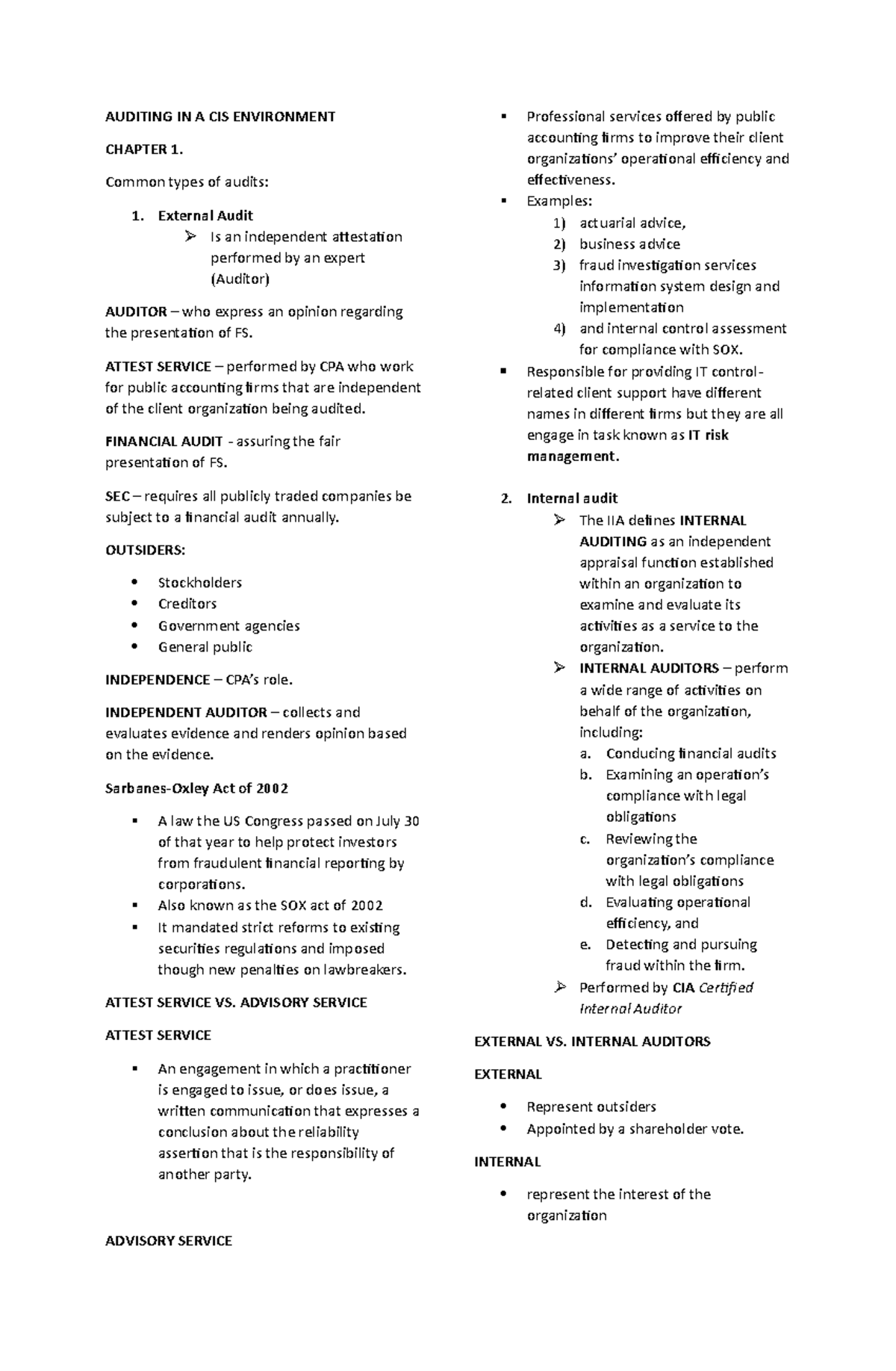 Auditing-IN-A-CIS- Environment- Reviewer - AUDITING IN A CIS ...