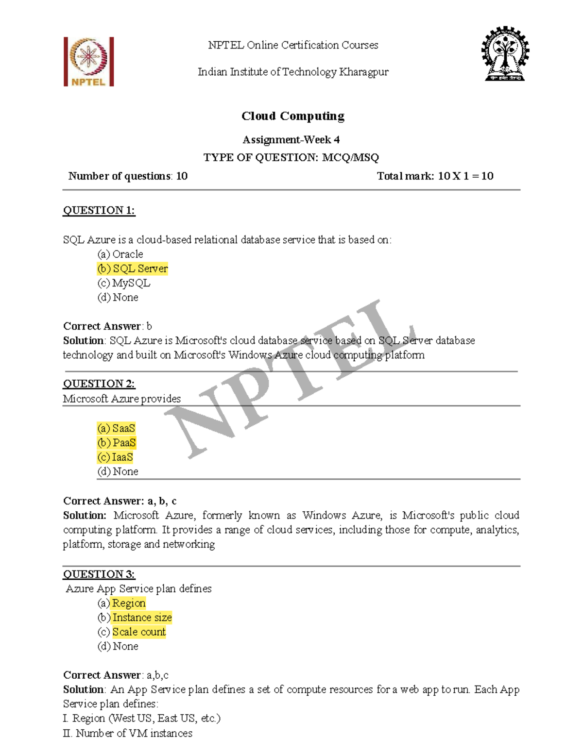 Assignment 4 - cloud computing - Indian Institute of Technology ...