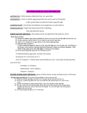MIC304 Exercise 11 Notes - MIC304 Exercise 11 Notes Agglutination ...