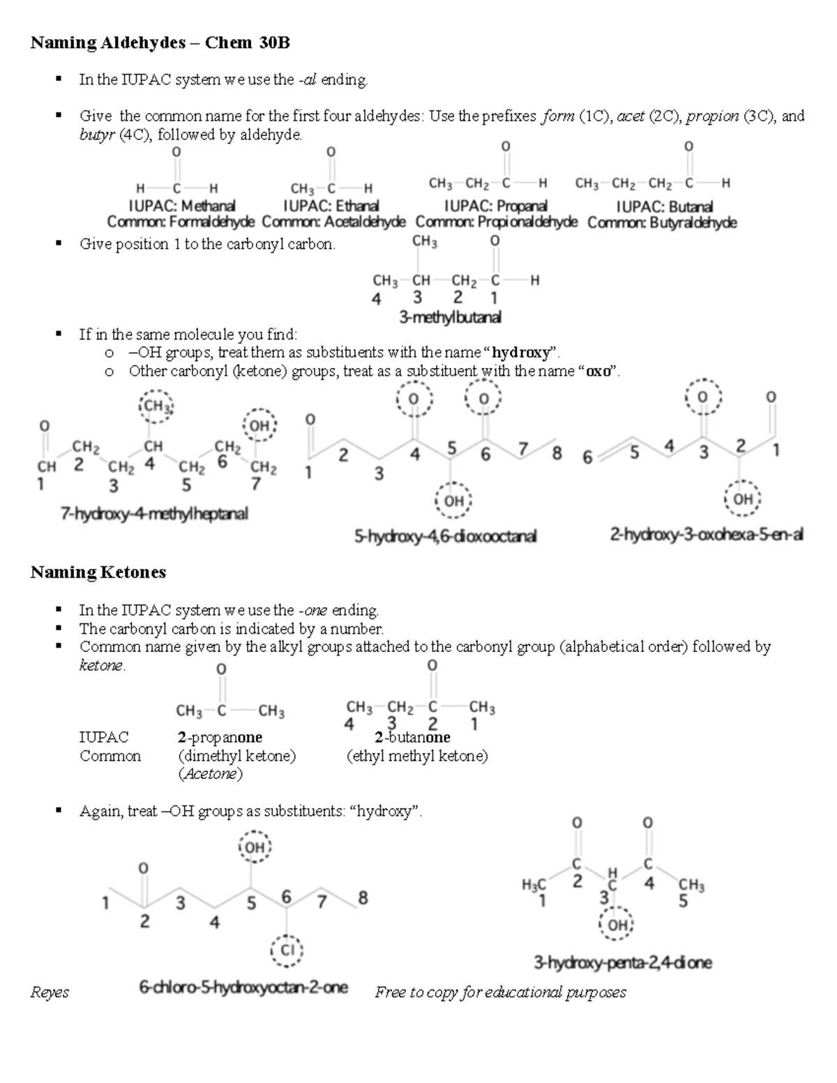 ALDEHYDES AND KETONES NAMING (ORGANIC CHEMISTRY) - Naming Aldehydes ...