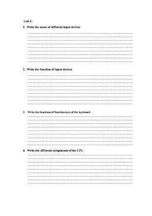 Practical 1-5 - Lab material for infor tech - Practical 1: Computer ...
