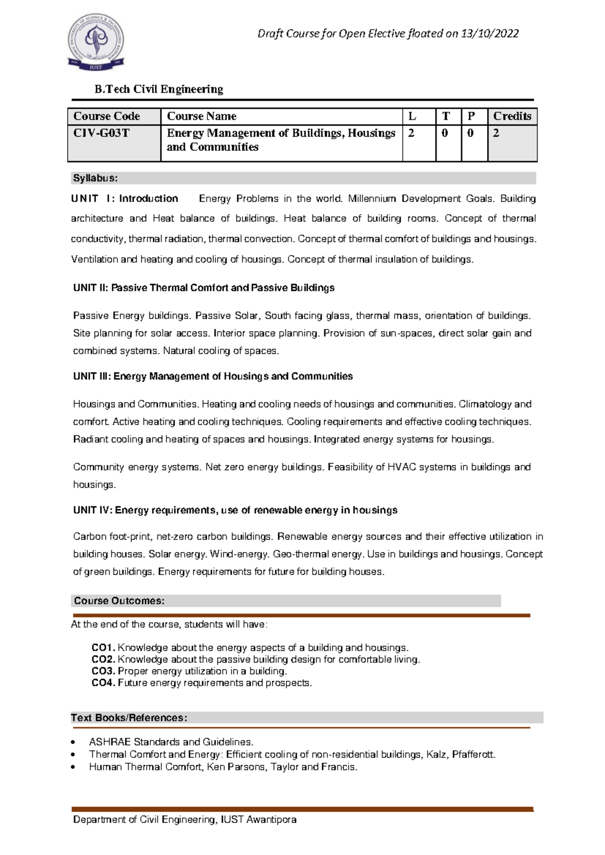 Energy and - its very usefull for students - Draft Course for Open ...